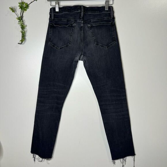 Frame L’ Homme Slim Black Jeans Raw Hem - Picture 4 of 12